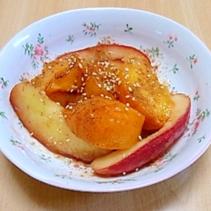 柿とりんごのバターソテー